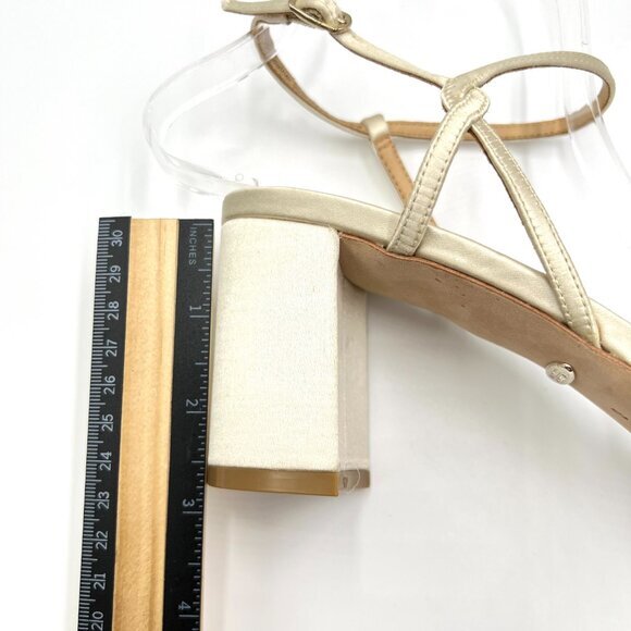 Badgley Mischka Size 9 Blaine Ivory White Jeweled Dress Sandals‎ Heels Shoes - Picture 12 of 12